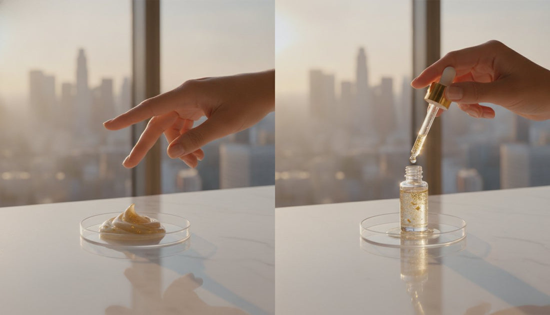 Gildora 24K Gold Face Cream vs. Solara 24K Face Serum: A Guide to Alchemical Radiance