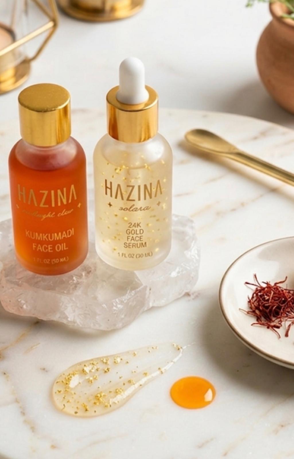 Glow Duo Ritual Set | Day & Night Gold Serum Duo + Free Kansa Wand